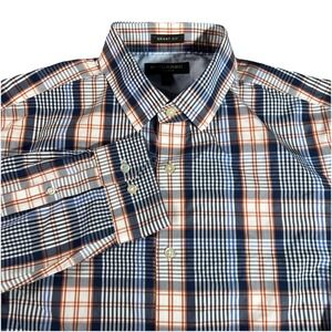 Banana Republic Shirt Men's L Non Iron Grant Fit Plaid Button Down Preppy Casual